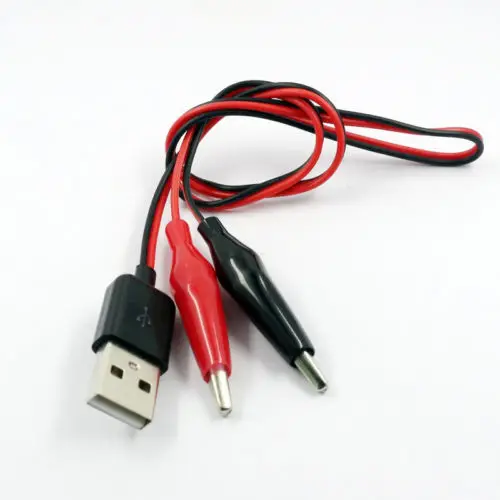 1PCS USB Crocodile wire Alligator clips Male + female to tester Detector connect |