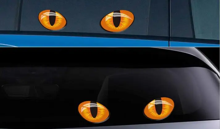 Наклейки на зеркало заднего вида кошачьи глаза 2 шт. 12 х10 см | Автомобили и