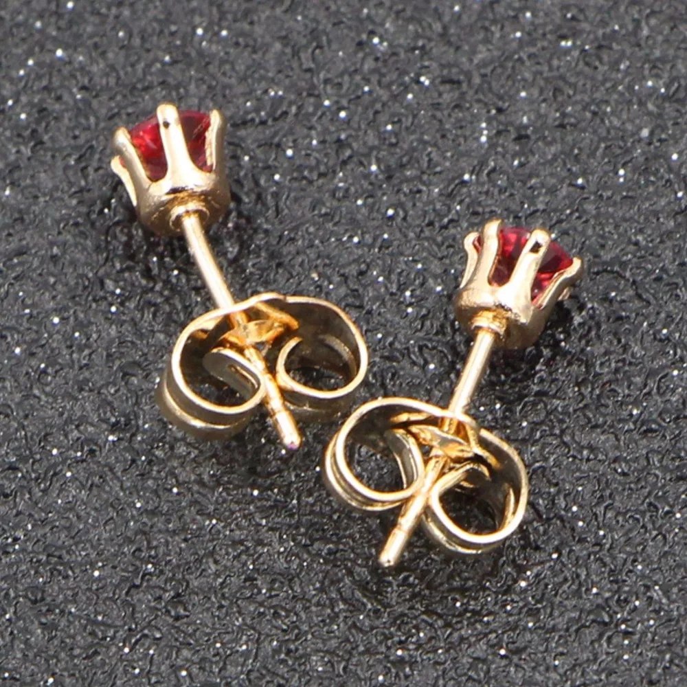 Серьги heezen модные ювелирные изделия простые круглые серьги гвоздики с цирконием