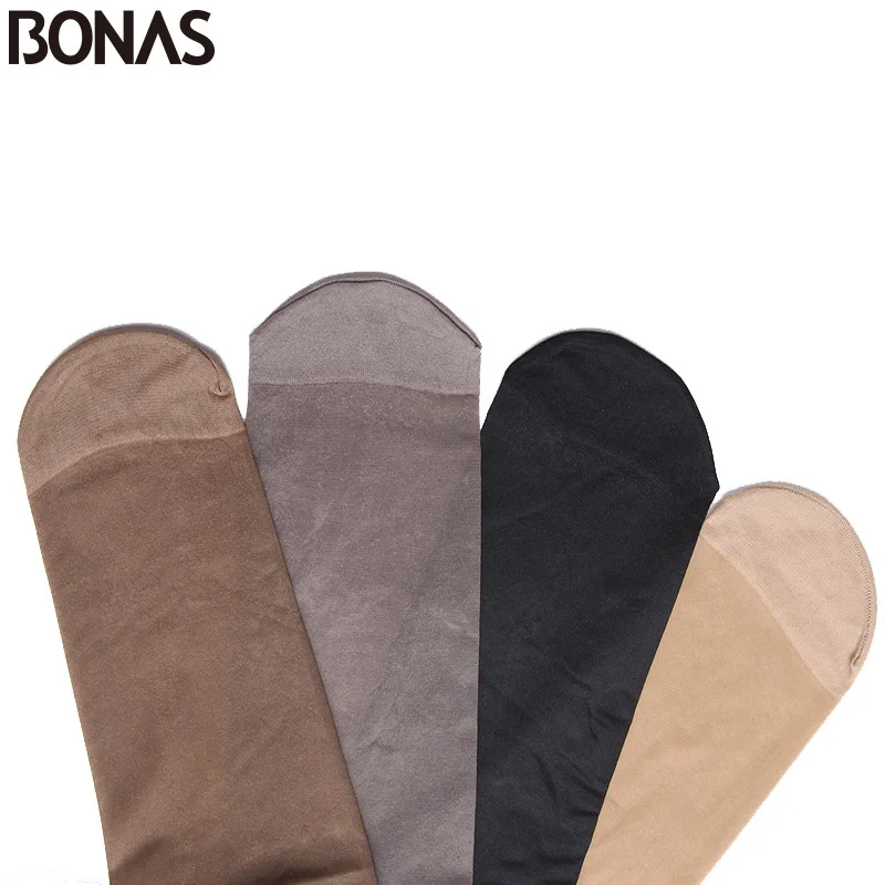 BONAS 6 шт./лот 30D бесшовные колготки летние женские тонкие сексуальные черные колготки тонкие нейлоновые колготки для девочек Большие размеры женские