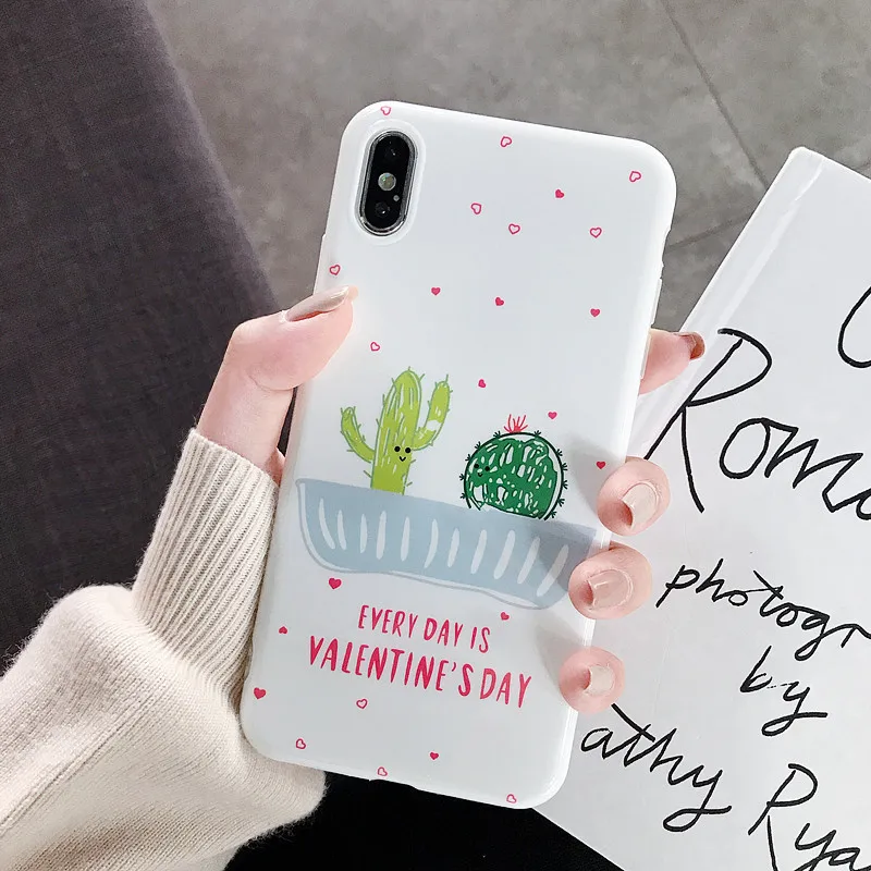 Милый мультфильм Кактус каждый день Валентина SDAY белый мягкий в виде ракушки