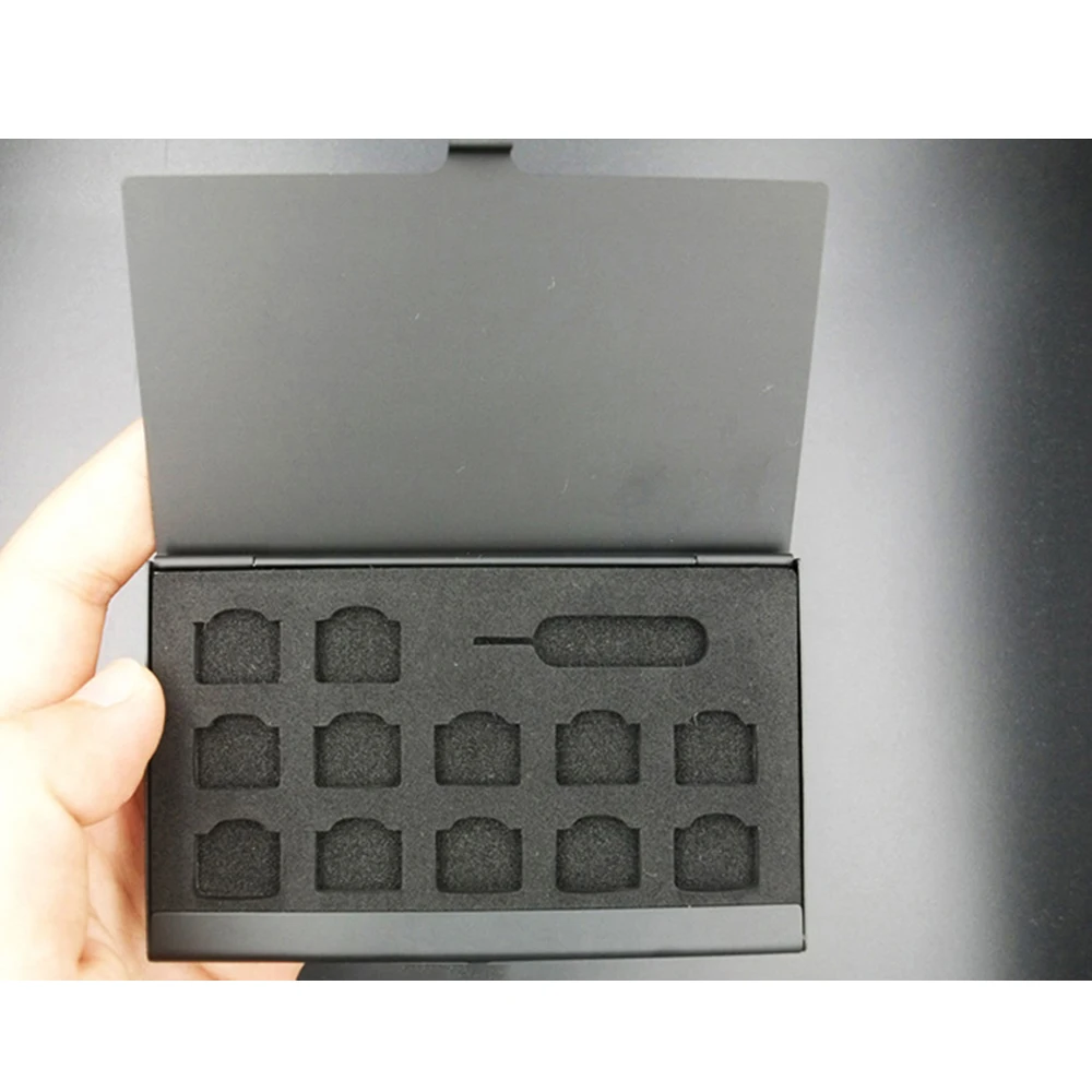 Алюминиевый Портативный SIM Micro Pin SIM карта нано коробка для хранения карт памяти Чехол протектор держатель