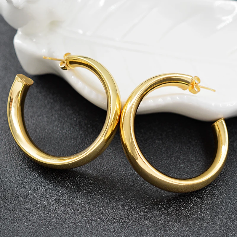ZEA Dear Jewelry классические большие круглые серьги для женщин Дубай стильные