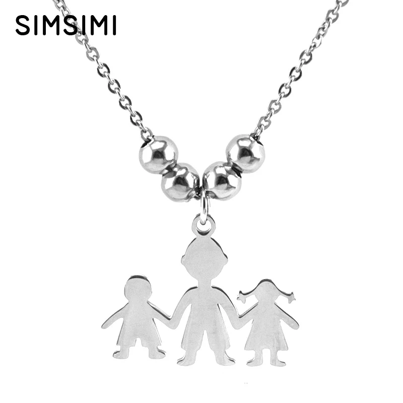 Ожерелье Simsim для семьи чокер из нержавеющей стали мальчиков и девочек