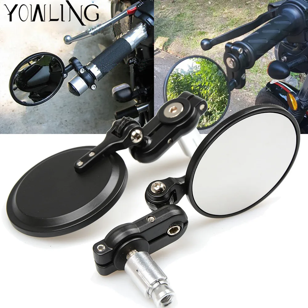 Универсальные алюминиевые зеркала заднего вида для мотоцикла с ЧПУ 3 дюйма Kawasaki