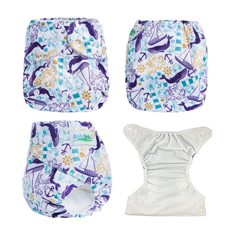 AnAnBaby Sugar Skull детская Пеленка из моющейся ткани, водонепроницаемые детские подгузники, многоразовые тканевые подгузники для детей 0-2 лет, 3-13 кг, серия G
