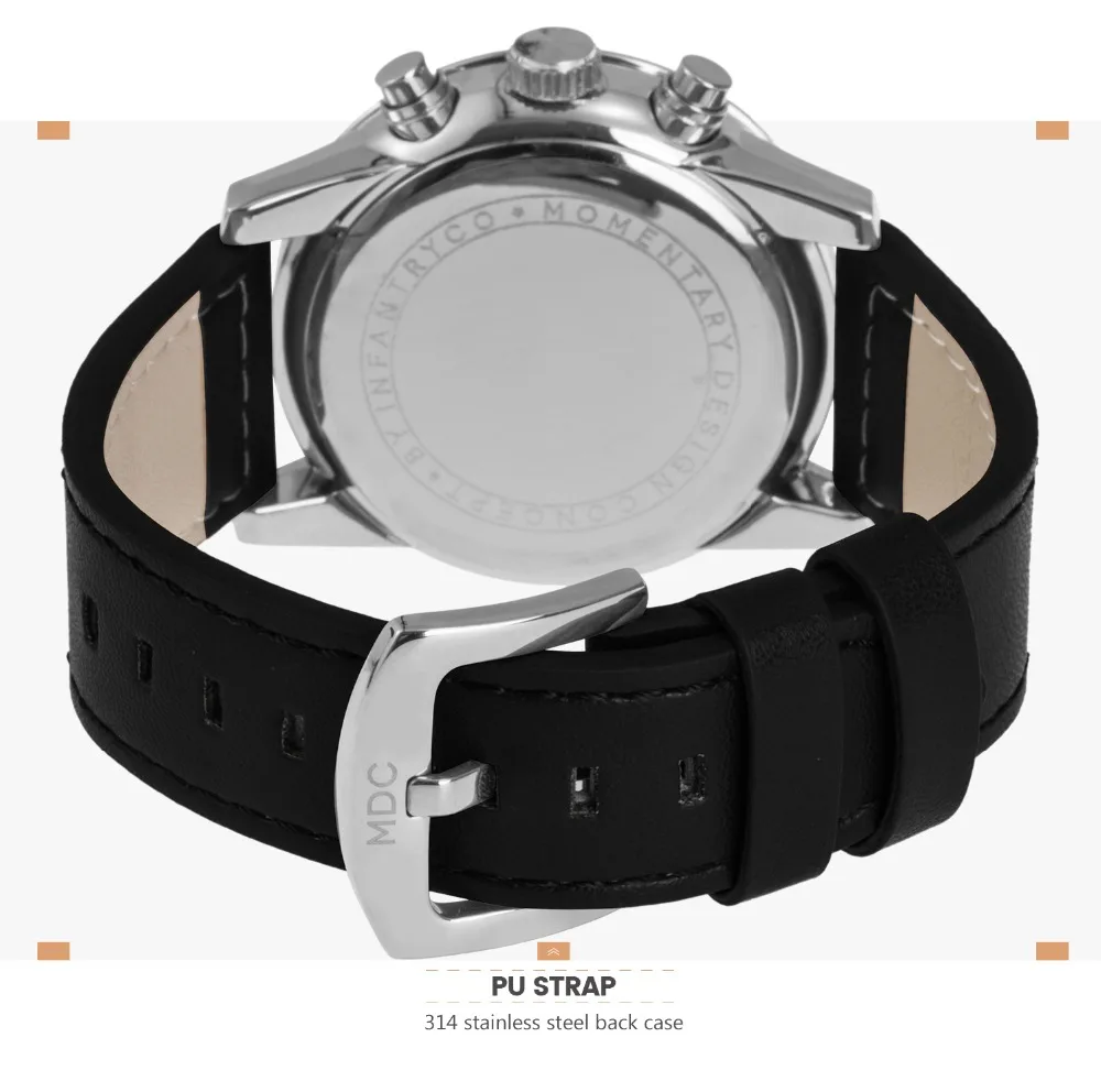 MDC мужские s часы лучший бренд класса люкс 2019 кварцевые хронограф Daytona наручные