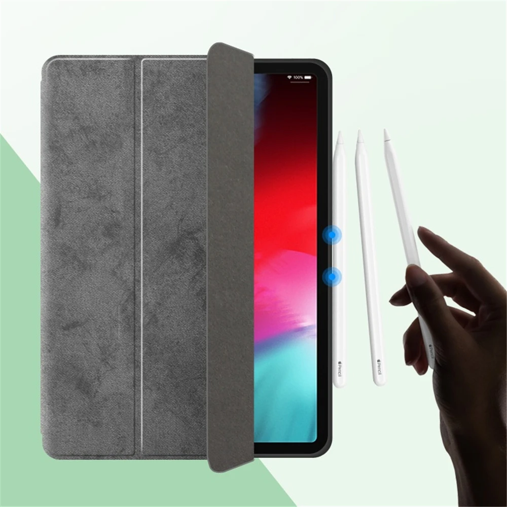 Чехол Kemile для iPad Pro 12 9 с держателем карандашей автоматическая подставка сна и
