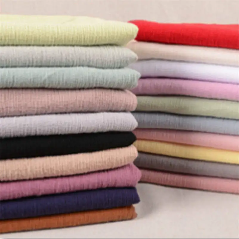 1 м креп хлопок ткань морщинка льняная рубашка платье брюки обивка