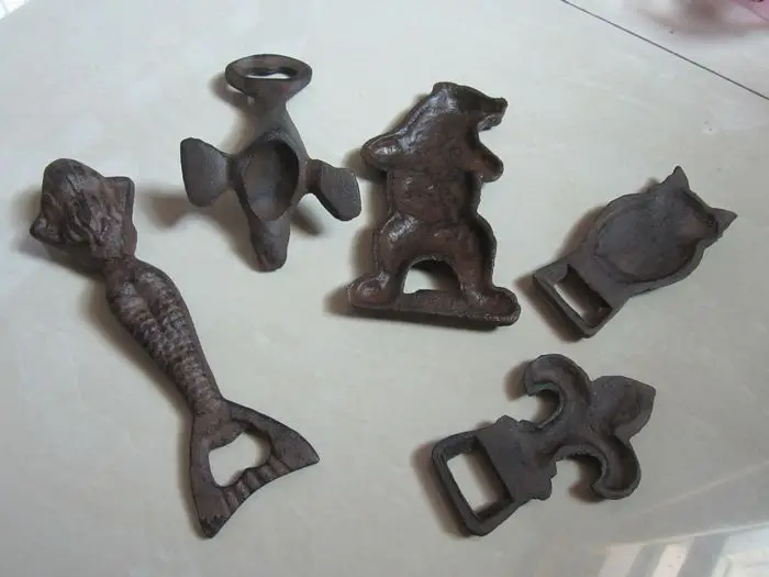 10 чугунных открывалок для бутылок открывалка пива рустикальная коричневая