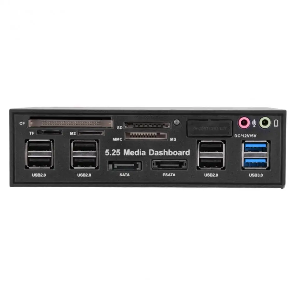 5 25 дюйма Media Dashboard Передняя Панель USB3.0/2 0 HUB eSATA SATA аудио Multi Card Reader для корпуса