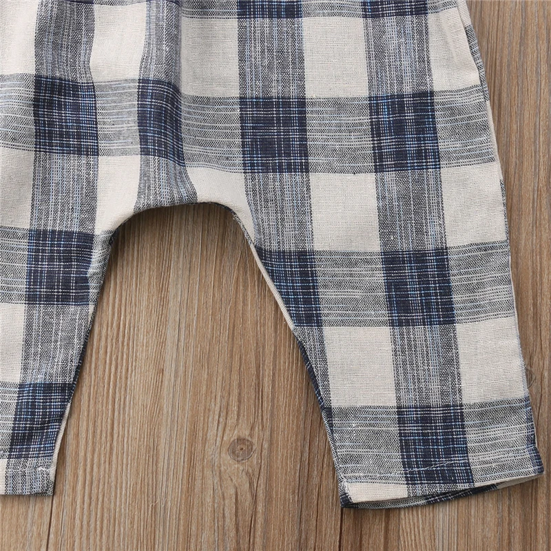 Новинка Детский комбинезон принцессы с лямками в клетку для девочек комбинезоны