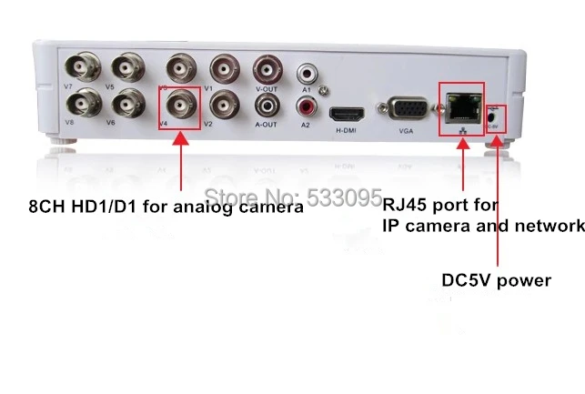 ONVIF NVR Мини 8 канальный гибридный видеорегистратор HDMI 1080P H. 264 P2P Облачная сеть