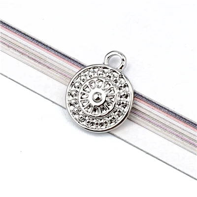 sliver round 5 шт. золотые серьги с украшениями-подвесками Diy женские глаза ожерелье серьга-подвеска ювелирное изделие браслеткулон аксессуары C437 - Цвет: sliver round