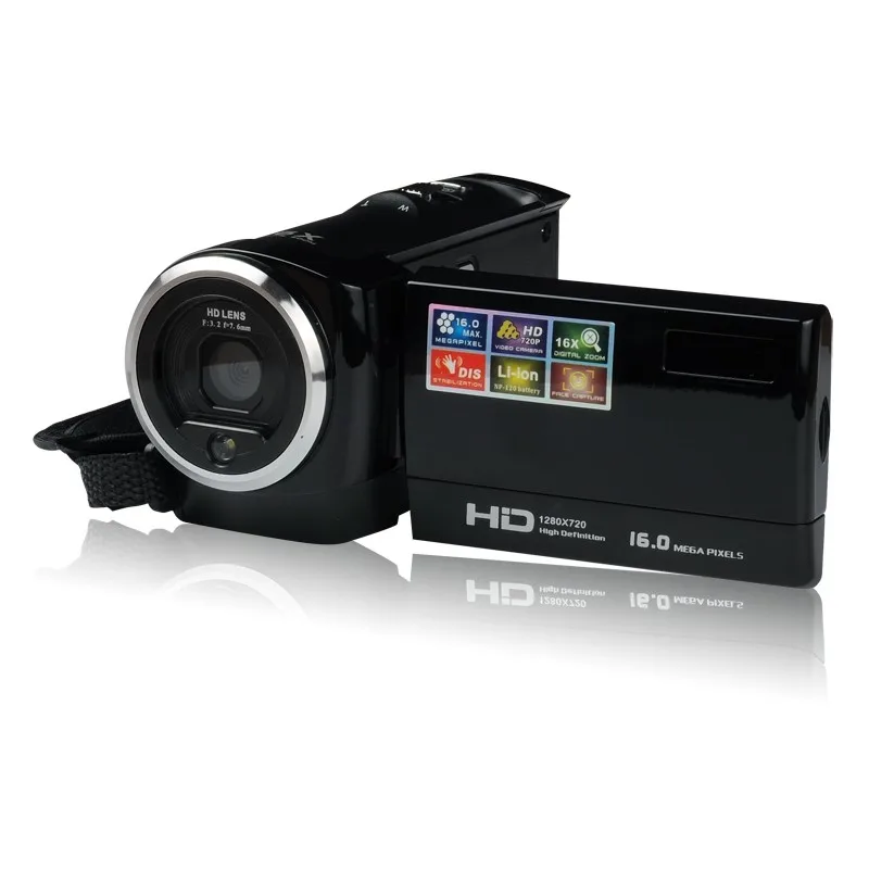 Ordro DV-107 Цифровые видеокамеры HD 720P 16X зум Профессиональный рефлекторный рекордер камера s W/распознавание лица фото камера