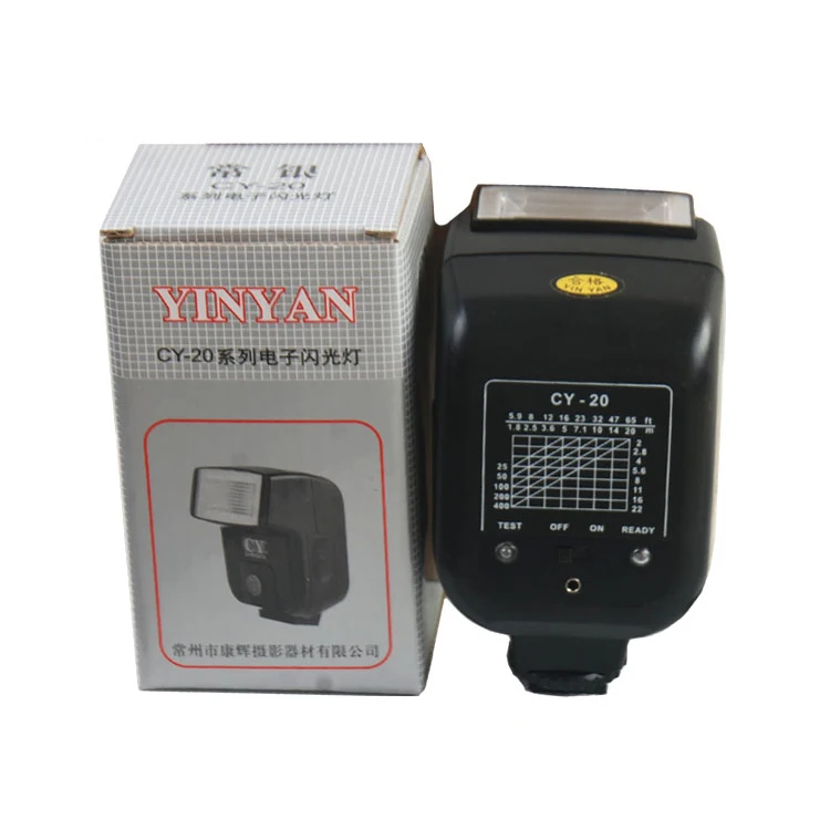 YINYAN CY-20 CY20 Горячий башмак вспышка с 2 5 мм PC порт синхронизации для Can & n E S M 5D 7D 60D 10D