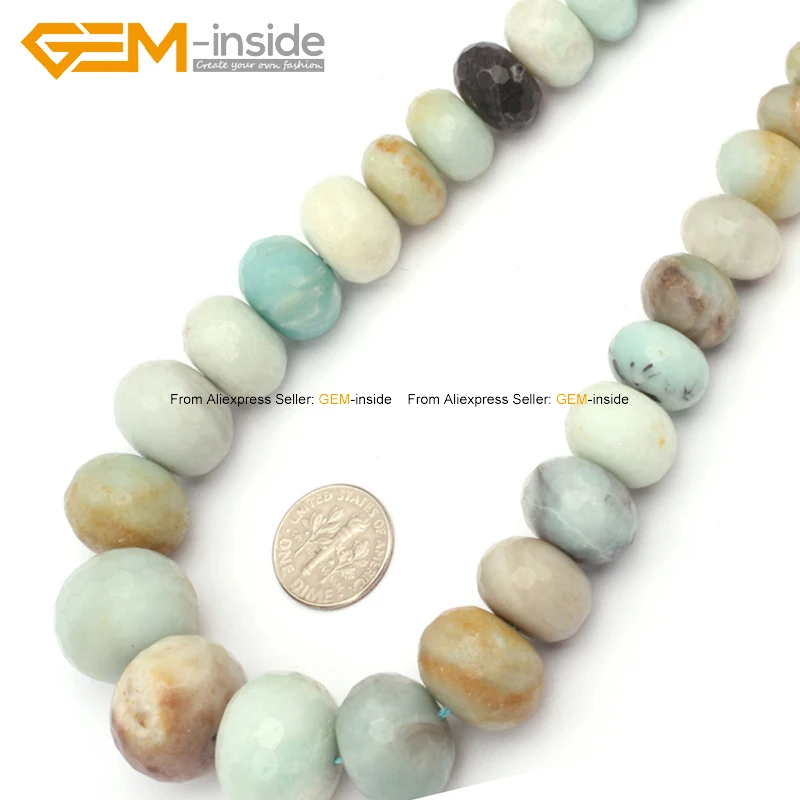 Бусины из натурального амазонита с гранями 8-20 мм 15 дюймов | Украшения и