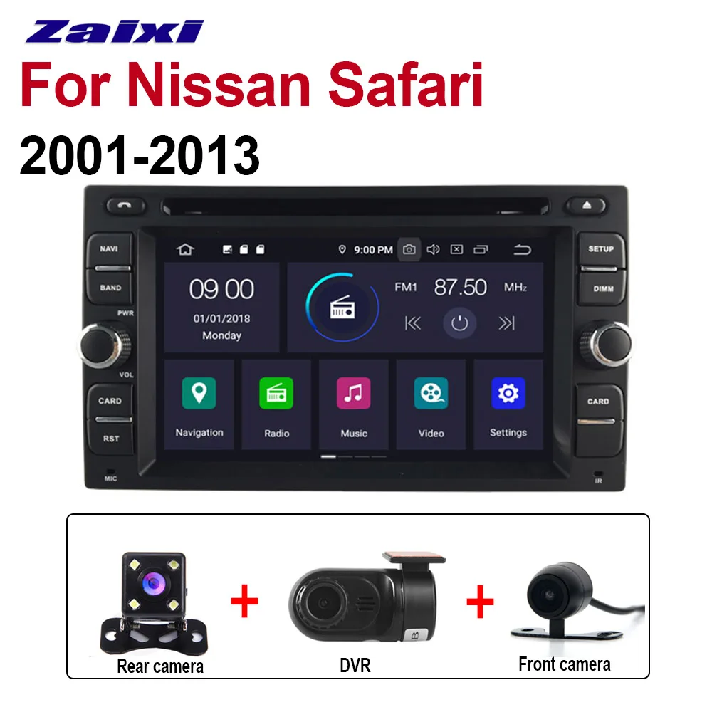 Extra 3 Accessories ZaiXi 2 Din Автомобильный мультимедийный плеер Android 9 авто радио для Nissan Safari 2001~ 2013 DVD gps 8 ядер 4 Гб+ 32 ГБ Bluetooth WiFi - Цвет: Extra 3 Accessories