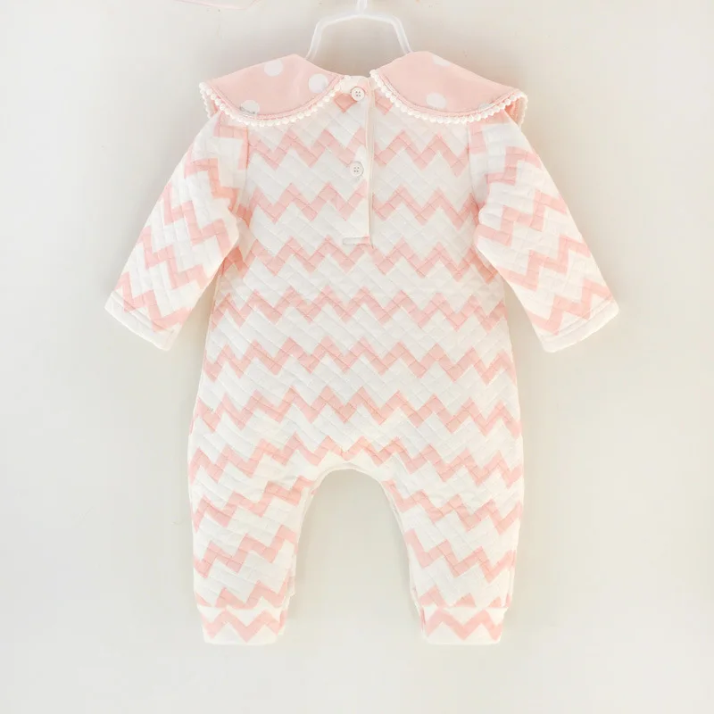 Комбинезон для новорожденных девочек уплотненный хлопковый комплект из 2