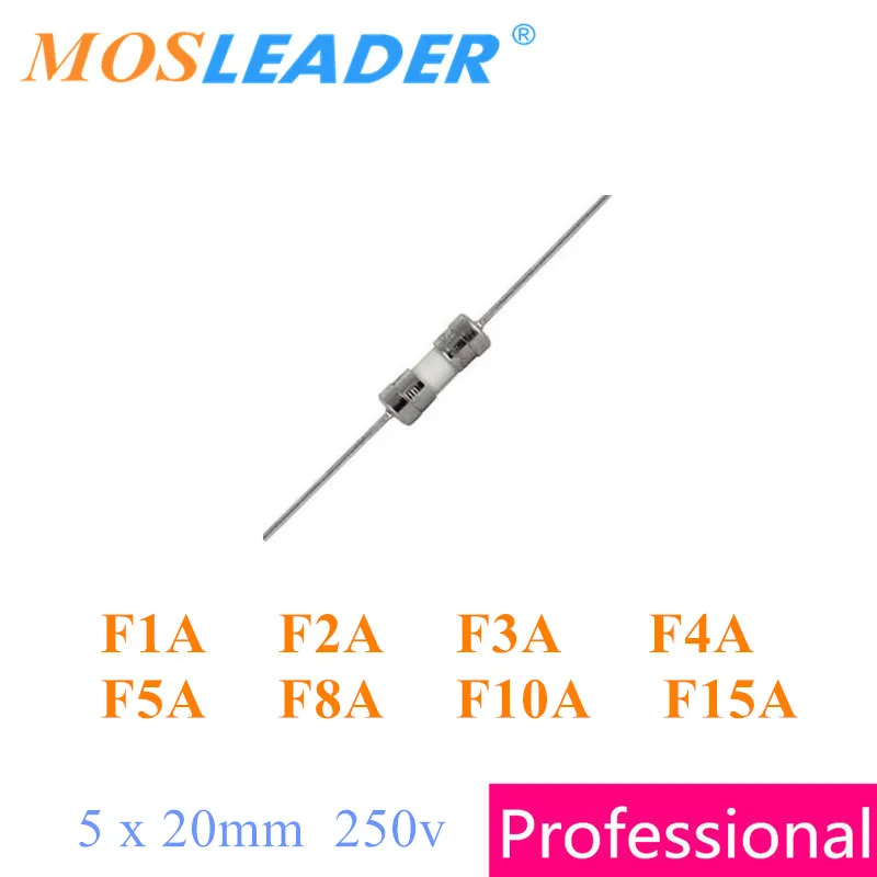 

Mosleader 200PCS 5 x 20mm Fast speed fuses 250V F1A F2A F3A F4A F5A F8A F10A F15A Lead glass fuses Dip