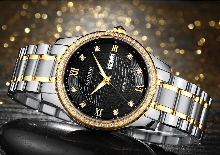 Роскошные часы Sangdo 40 мм с автоматическим движением и автоподзаводом