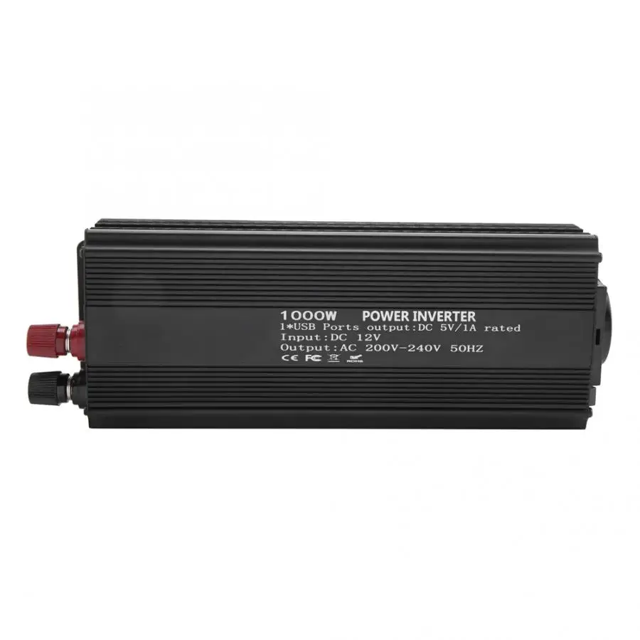 Немодулированной синусоидальной волновой инвертирующий усилитель 12 V преобразователь 220V 1000W Мощность инвертор с Панели солнечные