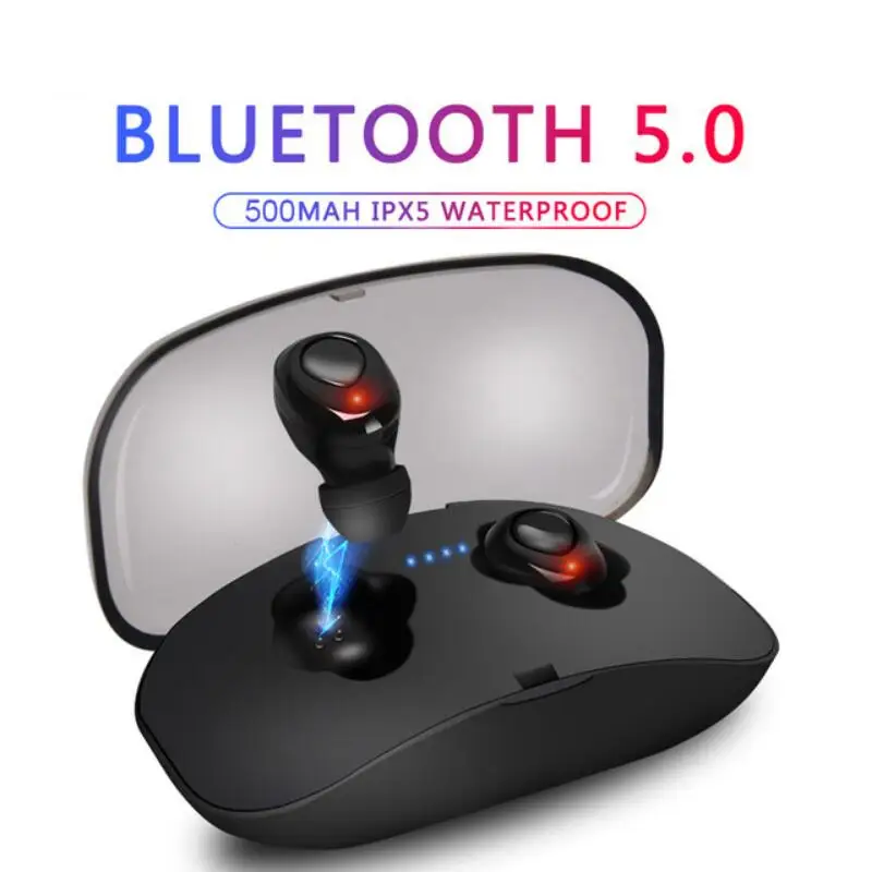 Стерео Беспроводные спортивные наушники Мини Bluetooth 5 0 + EDR TWS в ухо
