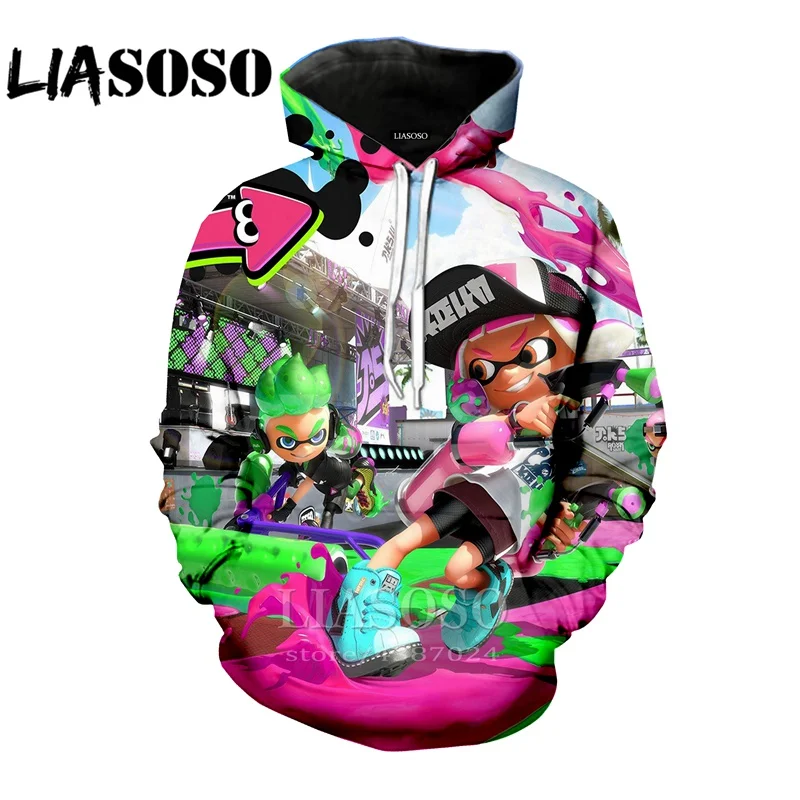 17 Забавные толстовки рок уличная 3D принт Мужской Топ костюм wo Мужской Топ Splatoon harajuku толстовка модная рубашка аниме мультфильм E377 - Цвет: 17