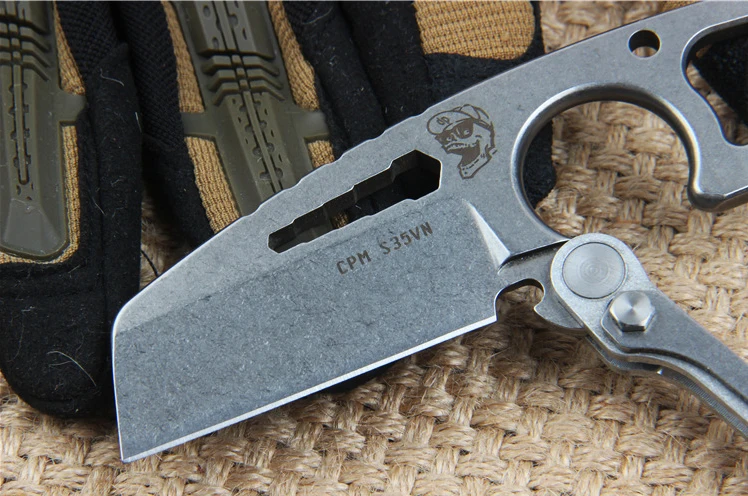 Высокое качество 61HRC CPM-S35VN Порошковая сталь лезвие S35VN ручка карманный нож Тактический походный ключ нож Открытый выживания EDC инструмент