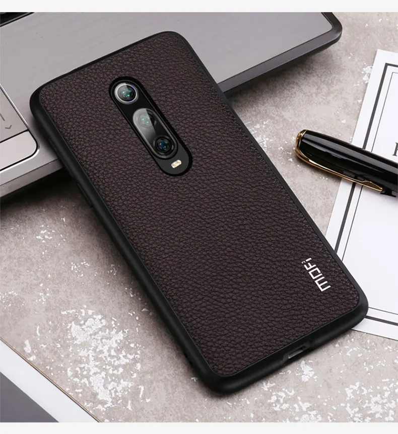 K20 чехол для Xiaomi Redmi K20 Pro чехол Mofi для Xiaomi Mi9T pro Чехол из искусственной кожи протектор деловой стиль коричневый красный черный