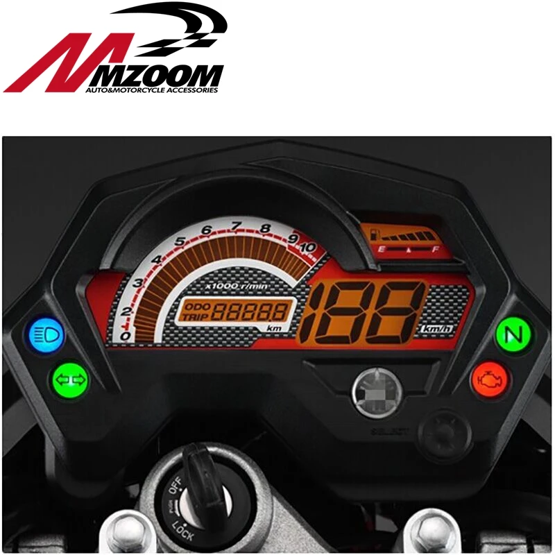 Motorcycle tachometer fz16 speedometer new abs lcd panel with light case for yamaha fz16|fz16 speedometer|motorcycle tachometermotorcycle |
