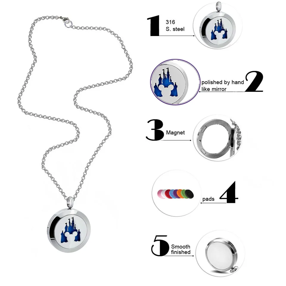 Трендовое высококачественное эфирное масло медальон ожерелье с ароматом