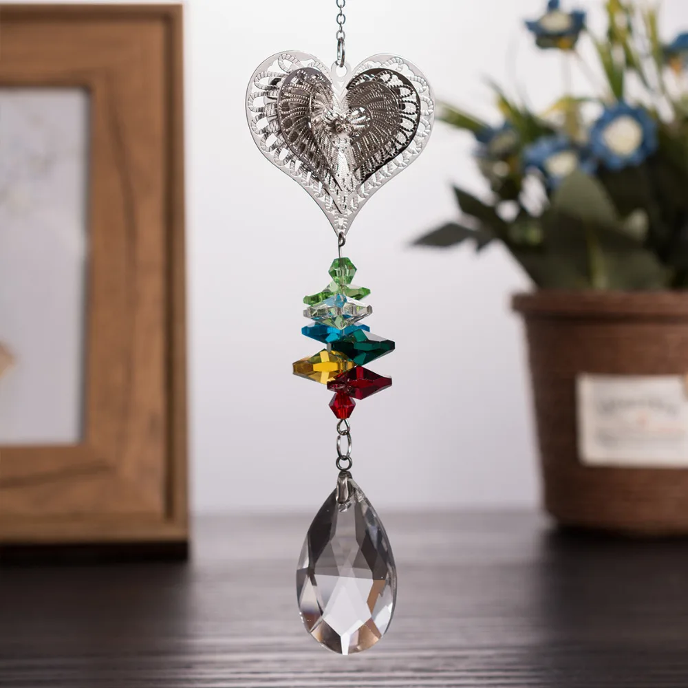 3D вогнутое сердце подвесные люстры Suncatchers для офис украшения сада висит подвески автомобиля завод окна