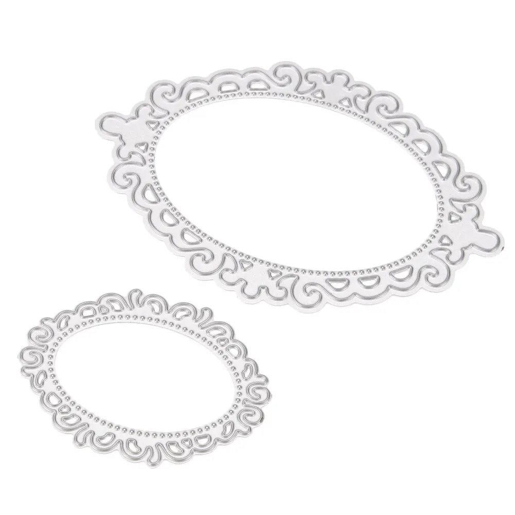 Овальные Вырубные штампы 2 шт. для творчества фотоальбом декоративные шаблон