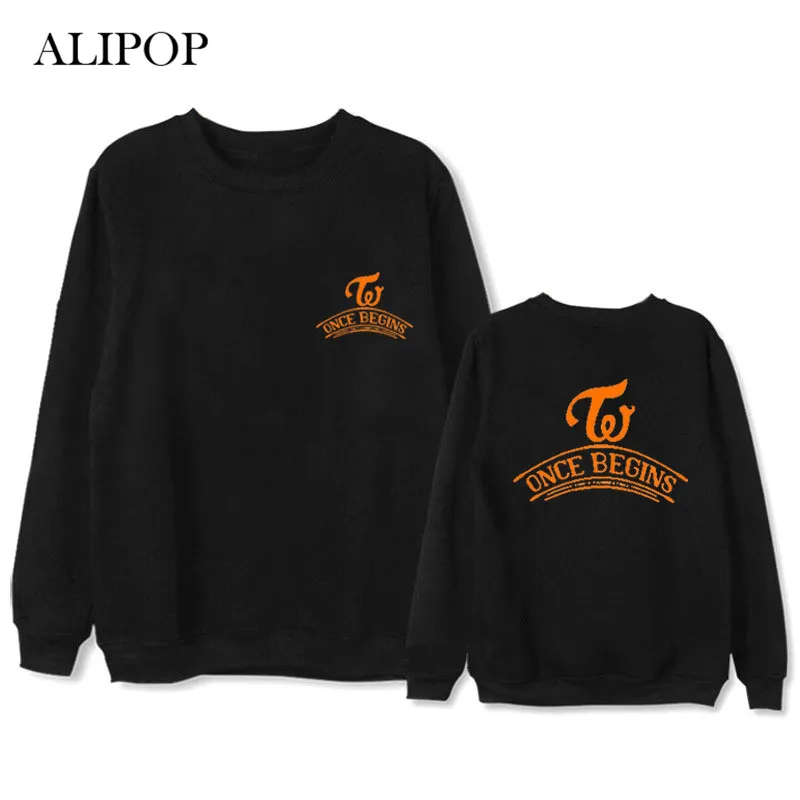 Толстовка с капюшоном ALIPOP Kpop Повседневная Свободная в стиле хип-хоп принтом