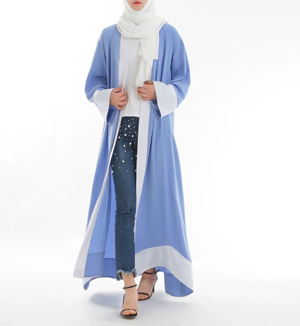 Модные мусульманское платье Абая исламской Костюмы для Для женщин Малайзии