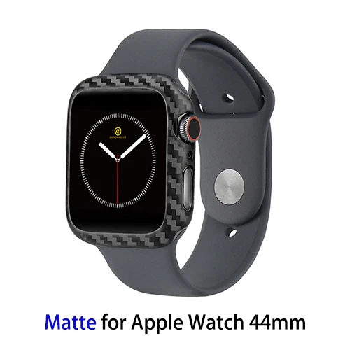 Matte Series 4 44mm MONOCARBON Тонкий чехол из настоящего углеродного волокна для Apple Watch 44 мм 40 мм серии 4 Gen 4 чехол из углеродного волокна - Цвет: Matte Series 4 44mm