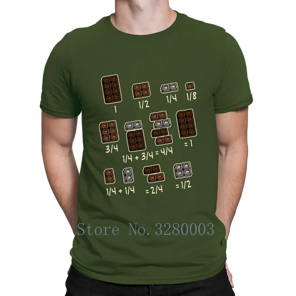 Футболка с надписью Chocolate Quick Math Fractions Teacher School Gift хлопковая Повседневная летняя