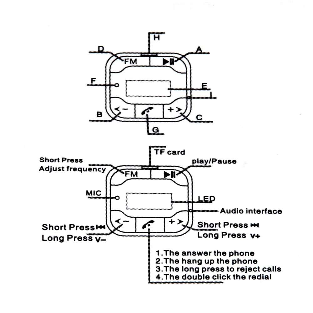 MP3 плеер USB Bluetooth свободный Ручной ЖК дистанционный автомобильный