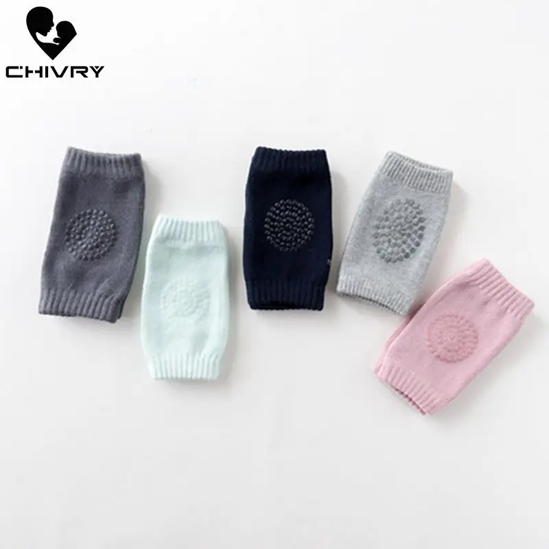 5 пар/лот детские Нескользящие наколенники хлопковый для новорожденных ползания