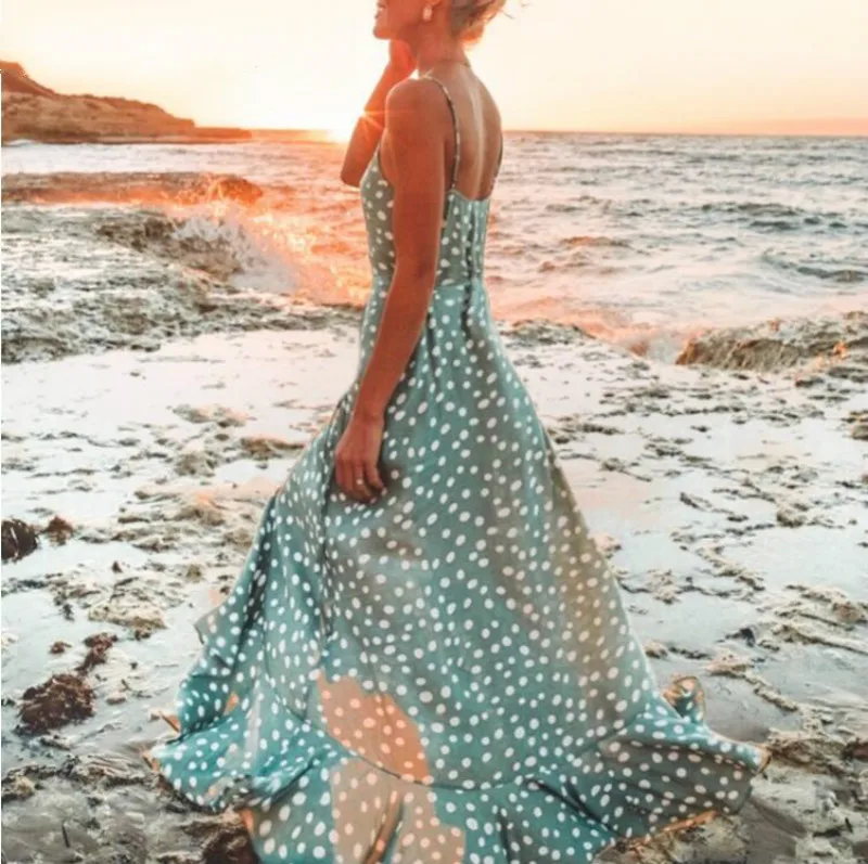 Новые женские платья богемное сексуальное платье с v-образным вырезом на