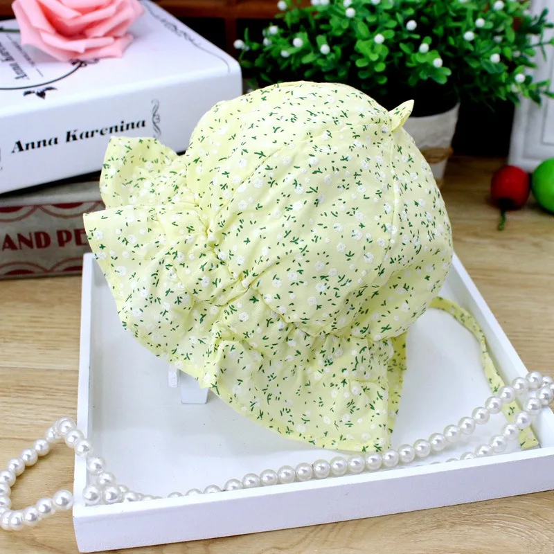 baby hat 2 Милая шапочка принцессы, Детская Солнцезащитная шапка для маленьких девочек, шапочка со звездами, кружевные шапки в цветочек, винтажный дворец - Цвет: baby hat 2