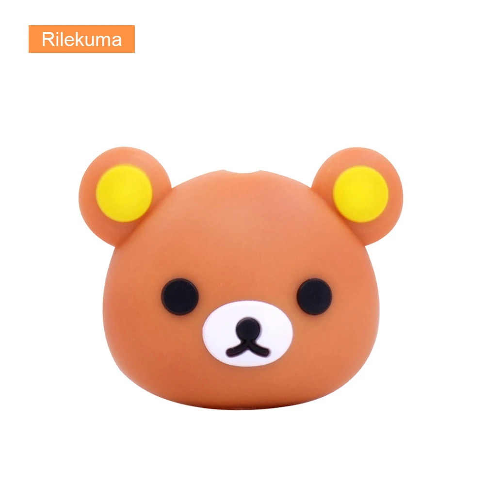 Rilekuma Пакет милый мультфильм животное укуса кабель протектор для iphone держатель кабеля чомперы зарядное устройство провода Органайзер аксессуары для телефонов - Цвет: Rilekuma
