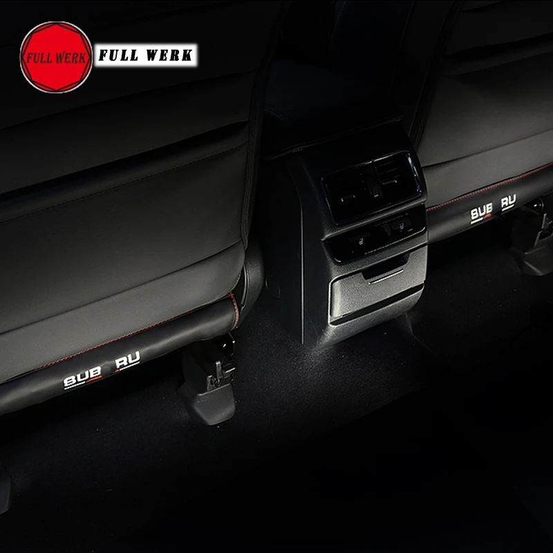 

1 Pair Microfiber Leather Car Seat Back Anti Child Kick Pad Mat Protector for Subaru Legacy 16-19 Outback 15-19 Accessories