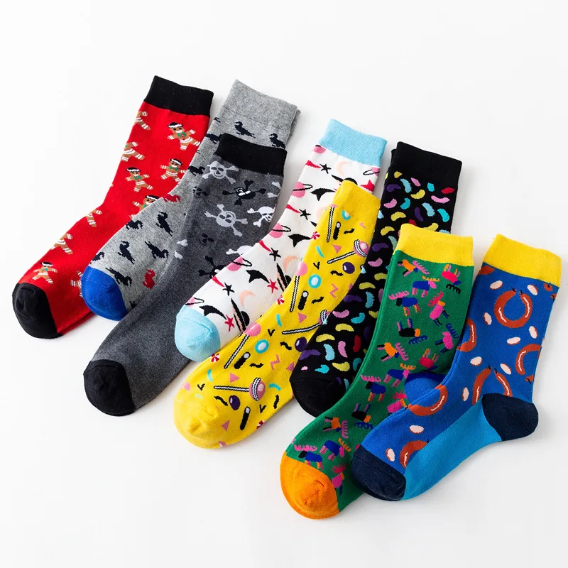 10 пар для мужчин и женщин влюбленных новые зимние носки круглые геометрические