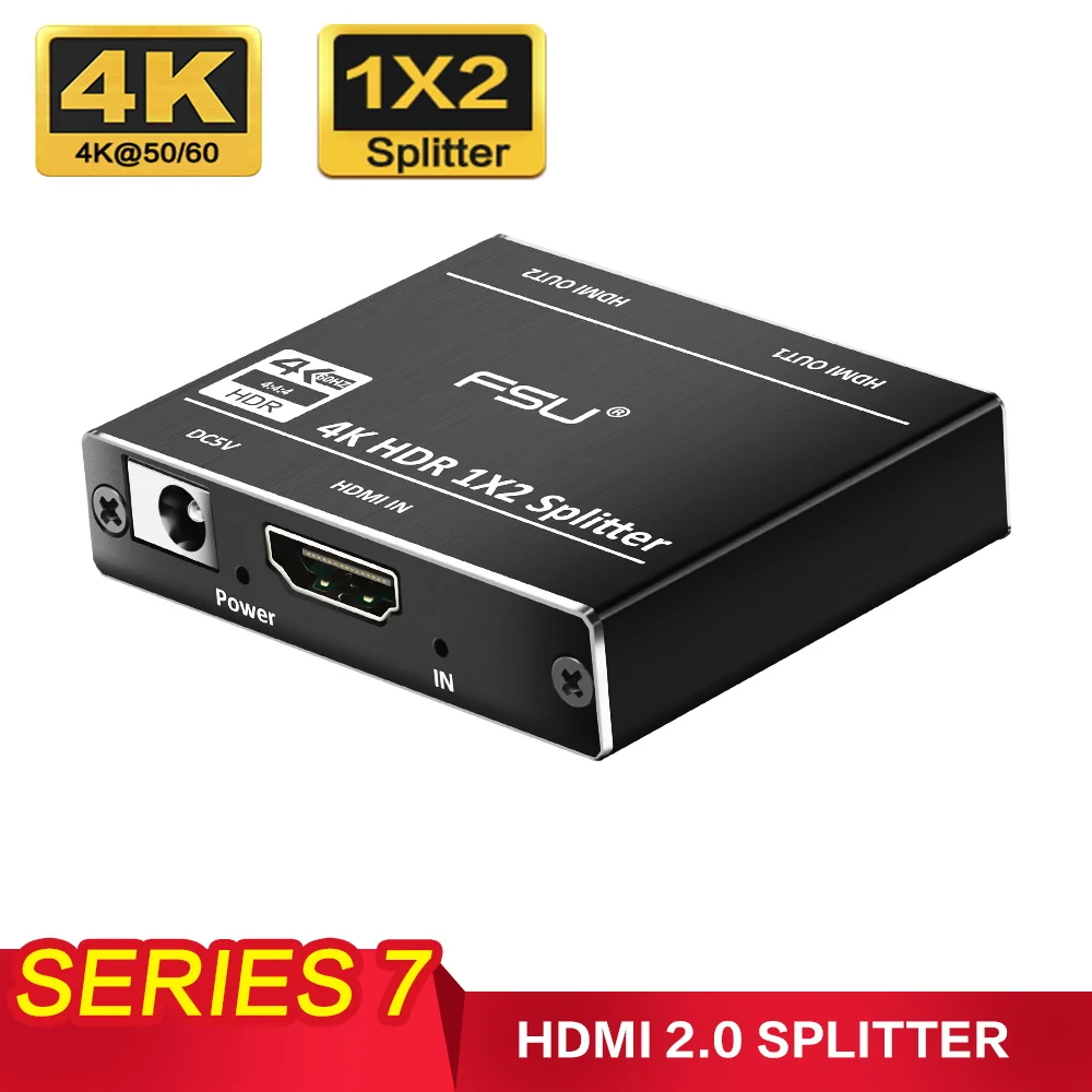 Series 7 1 в 2 Выход HDMI split ter 4K HDCP 2,2 1080p видео HDMI переключатель усилитель раздельный для PS3 HDTV Xbox PC redmi notebook - Цвет: Series 7