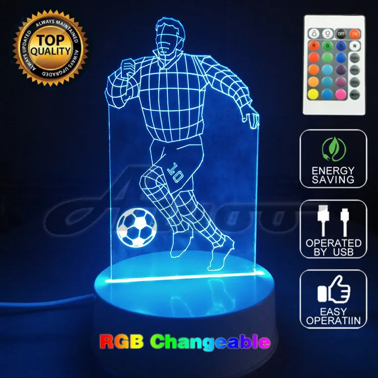 3D визуальная лампа Оптическая иллюзия цветная светодиодная Модная креативная