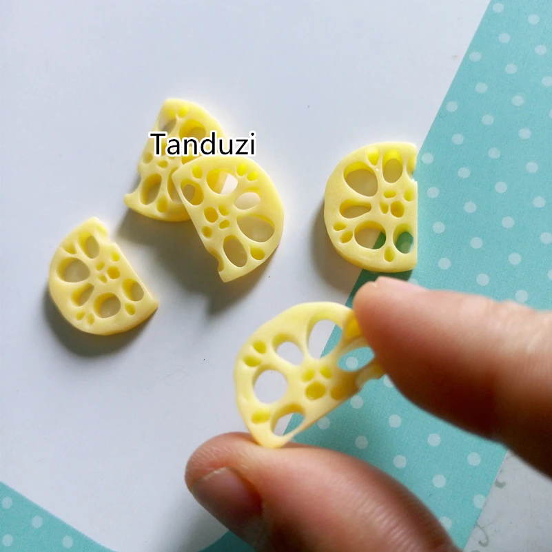 Tanduzi оптовая продажа 100 шт. милые кусочки корня лотоса для моделирования