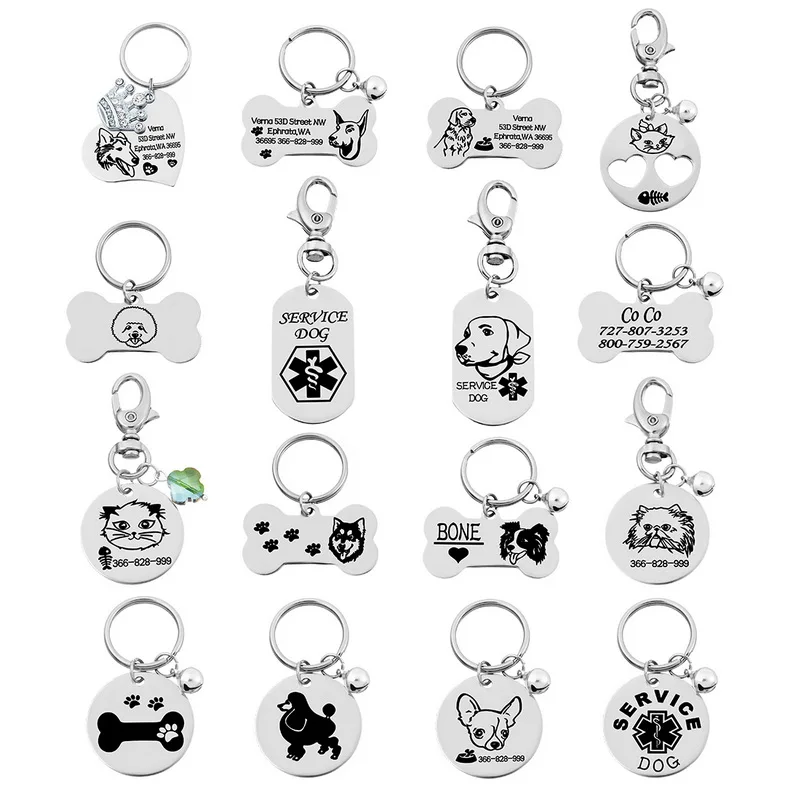 Лазерная Бесплатная гравировка двусторонняя этикетка для домашних животных