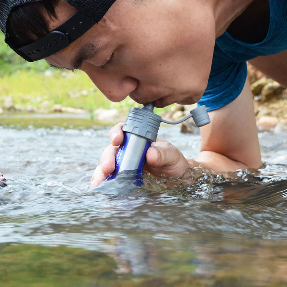 

Outdoor Water Filter Straw Water Filtration System Emergency Water Purifier for Camping Equipment Traveling Backpacking